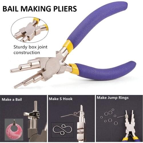 1PC Carbon Steel Jewelry Pliers 6-in-1 Bail Making Pliers DIY Hand Tool New Carbon Steel