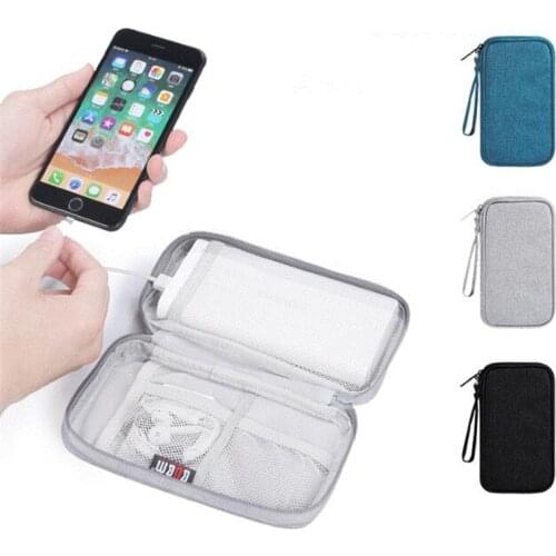 Portable 20000mAh Power Bank Bag Electronics Travel Pouch USB Gadgets Cables Wires Organizer Hard Disk Protection Storage Bag