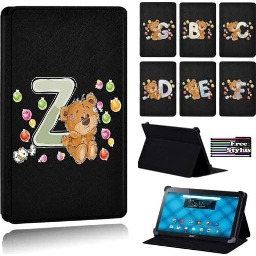 Lovely Letter Cartoon Tablet Case for Acer Iconia A3-A10/Iconia One 10 B3-A10/Iconia One 10 B3-A20/B3-A30/B3-A40/B3-A50 + Pen