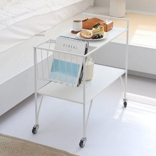 Nordic Dining Room Cart Living Room Kitchen Island Table Simple Designer Storage Shelves Household Furniture Apartment Trolley