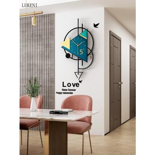 Nordic Wall Clock Living Room Home Creative Personality Fashionable Modern Clock Light Luxury Wall Hanging Decorative Clock