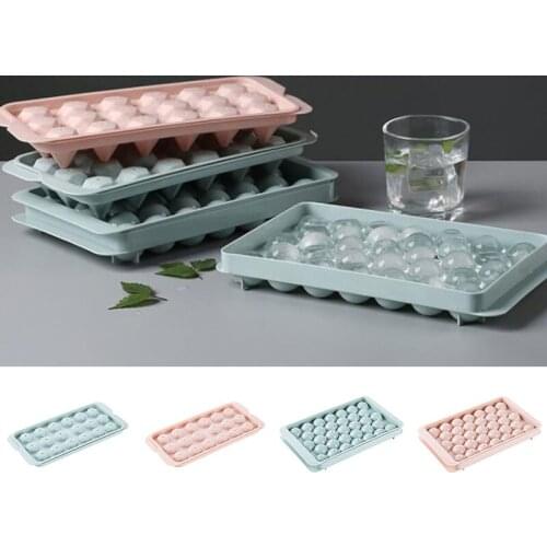 Honeycomb Ice Cube Trays With Removable Lids PP Round Ice Cube Mold Plastic Ice Ball Mold Round Ice Tray With Lid Bar Supplies