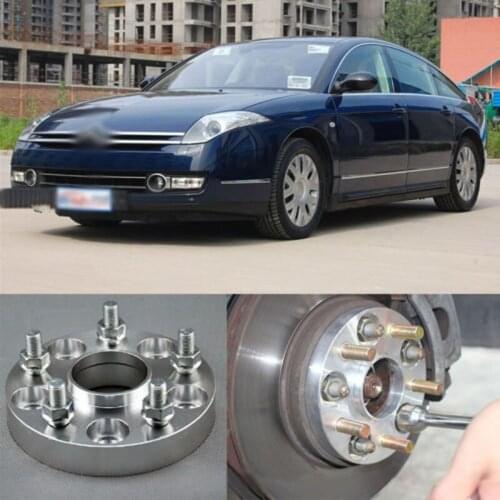 Teeze 4pcs New Billet 5 Lug 12*1.5 Studs Wheel Spacers Adapters For Citroen C6 2005-2017