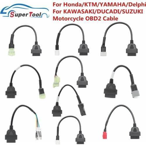 OBDII Connector For Motorcycle For YAMAHA 3Pin 4Pin For Honda 4Pin For KTM 6Pin For Ducati OBD2 Extension Cable For Motorbike