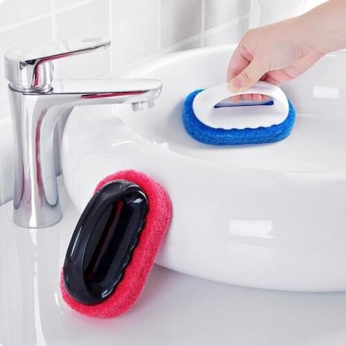 Magic Clean Brushes Bathroom Ceramic Tiles Brush Wash Pot Cleaning Brush Sponge Eraser Sponge Brush Bathroom Kitchen Accessories