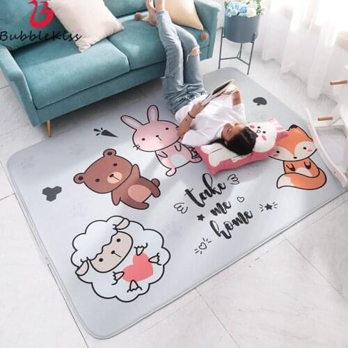 Bubble Kiss Cartoon Cute Animal Pattern Carpets For Living Room Home Kids Room Decor Thickened Area Rug Oil-proof Soft Floor Mat