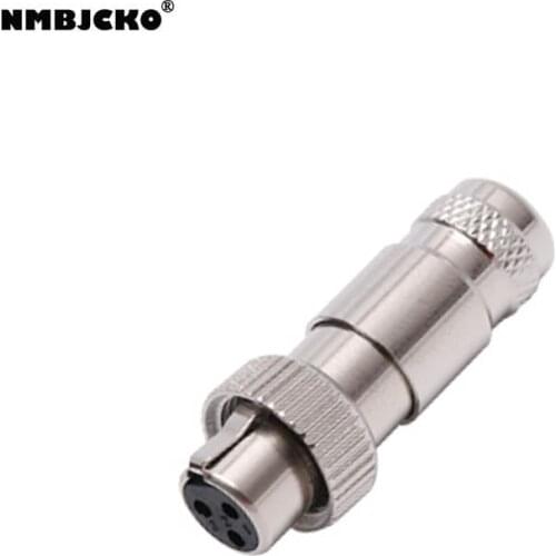 High quality 100pcs/lot mini xlr male Audio Mic connector Mini XLR Connector with screw thread A133