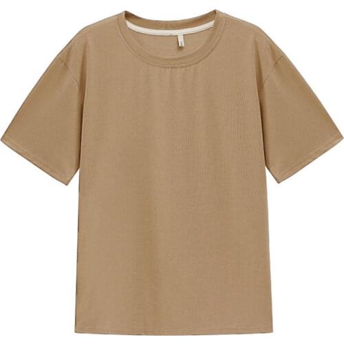 Toppies summer t-shirts harajuku oversized t-shirts womens solid color korean fashion girls tees