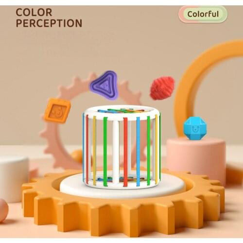 Early Childhood Education Montessori Baby Multi-color Color Recognition 1 Set Cube Toy Plastic Cube Training Desktop Game Gift
