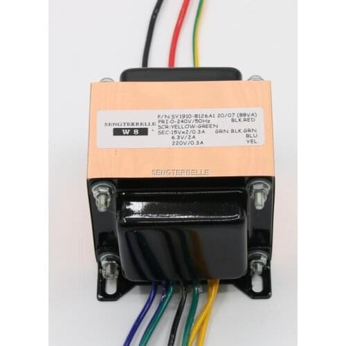 1PC HiFi EI Audio Transformer 0-AC220V 0-AC6.3V 15V-0-15V For Tube Preamp / Amp