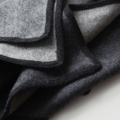 100% Cashmere Blanket Big Wrap Scarf Large Luxury Brand warm thick cashmere shawl Inner Mongolia factory Geometric pattern