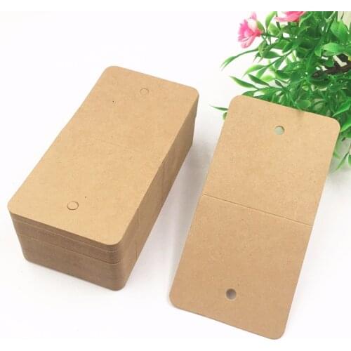 100pcs Kraft Paper Classical Brown Necklace Cards 12*6cm Jewelry/Wrist bands/pendant Packing Displays Card