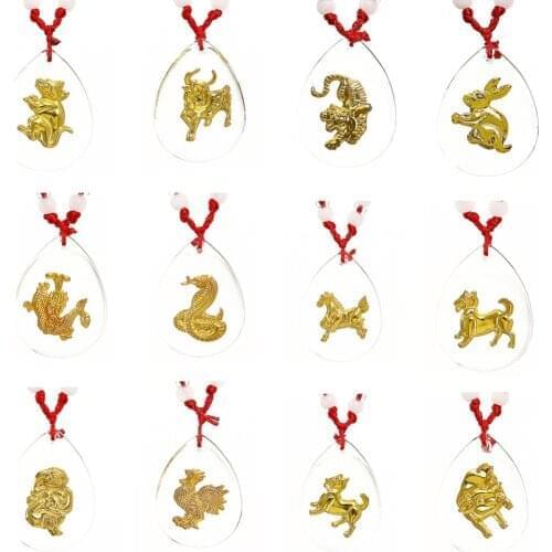 12 Chinese Zodiacs Animal luminous Collar Necklace Rat/Ox/Tiger/Rabbit/Dragon/Snake/Horse/Goat/Monkey/Dog/Pig Jewelry#281374