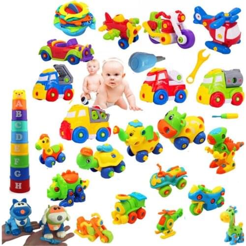 3D DIY puzzle Early Learning Education Installed Plastic 3d Puzzle Disassembly Motorcycle Kids Toys for Children Jigsaw toy