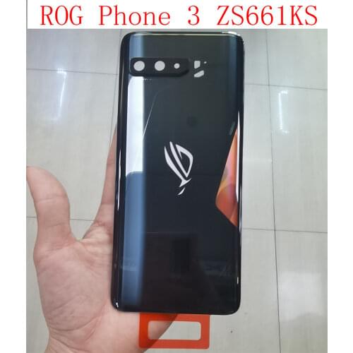 Original New For Asus ROG phone 3 ZS661KL Back Battery Cover Door Rear Glass Housing Case For Asus ZS661KL I003D Battery Cover