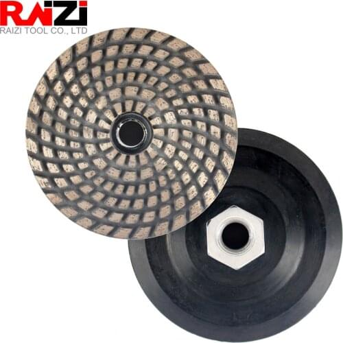 Raizi 4 inch/100 mm Sintered Metal Diamond Grinding Disc with Adapter for Concrete Granite Marble Abrasive Stone Grinder Wheel
