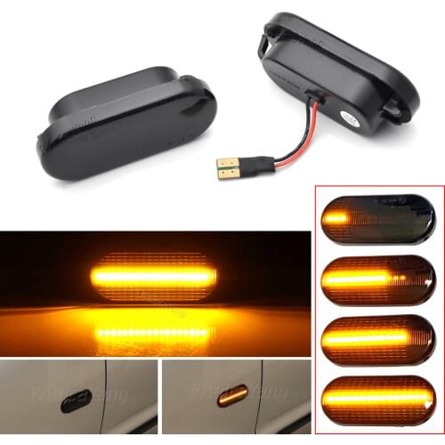 Dynamic LED Turn Signal Flashing Indicator Blinker Side Marker Light Lamp For SEAT Ibiza 6L Cordoba Toledo Leon Skoda Octavia