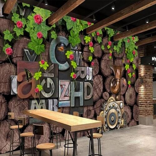 Custom mural withered tree comes to life again Cafe decoration backdrop wallpaper Custom high quality mural