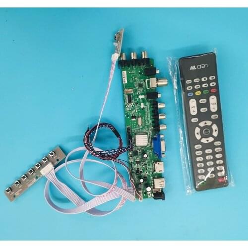 Kit For LP173WF1-TLB1/LP173WF1-TLB2 WLED remote DVB-T2 40pin 1920X1080 VGA LED HDMI digital Signal controller board TV LVDS USB