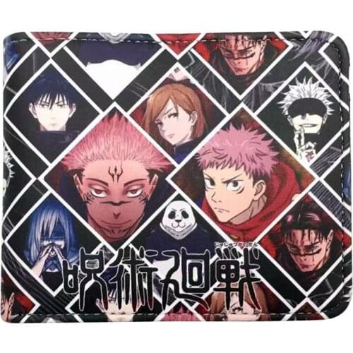 Cartoon Jujutsu Kaisen Cosplay Wallet Card Holder Money Clip Wallets With Coin Pocket