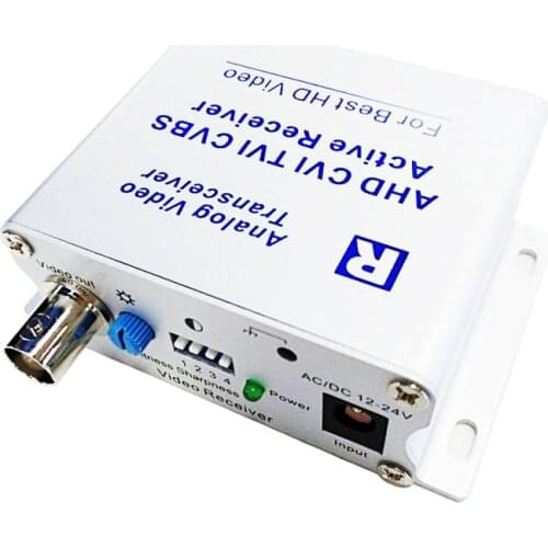 NCHTEK DC/AC 12-24V CCTV Security Camera 1CH AHD CVI TVI CVBS Active Receiver UTP Twisted Pair BNC Video Balun