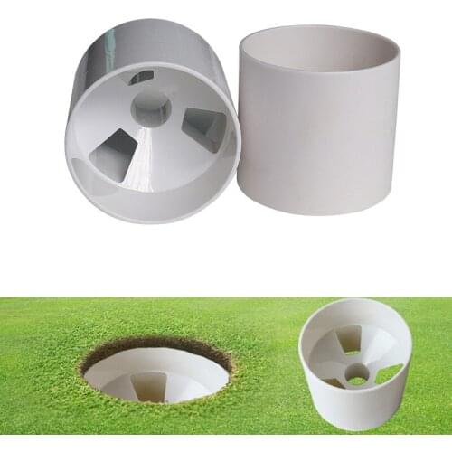 New Golf Training Aids White Plastic Golf Hole Cup Putting Putter Yard Garden Training Backyard Practice Stick Putting Chipping