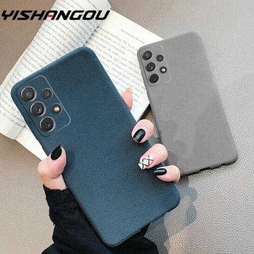 Sandstone Matte Soft Phone Case For Samsung A52 A72 A32 A12 A42 A22 A82 5G A51 A71 4G A21S A31 A41 M51 S21 S20 FE Note 20 Ultra
