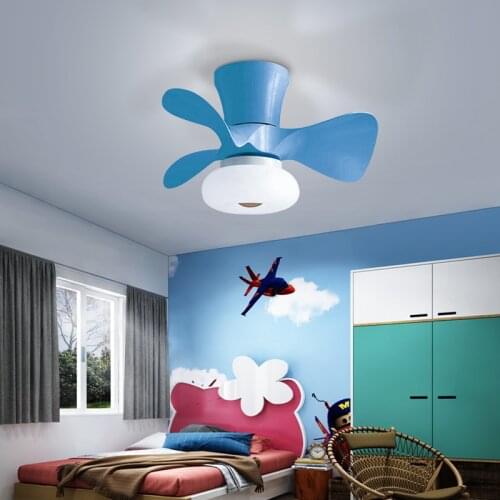 Nordic remote ceiling fan light white / Black / yellow / Wood / blue LED lighting for bedroom and dining room free delivery