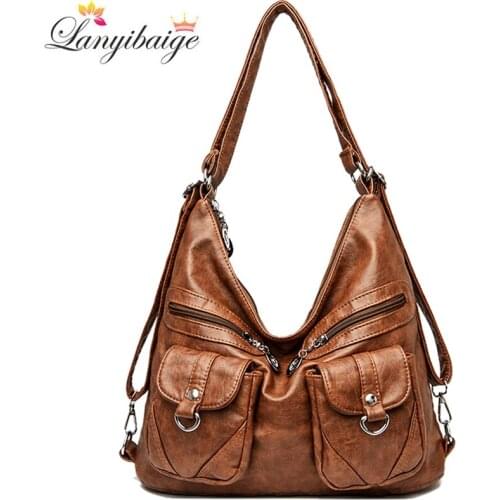 Luxury Designer Handbag Women Soft PU Leather Handbags Large Shoulder Bags Fashion Crossbody Bags for Women 2021 New Tote Bag