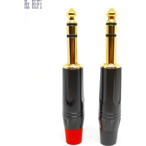 5PCS 6.3mm Gold Plating Plug STEREO Professional 6.35mm Jack Plug Neutrik 6.35Mm Jack Audio