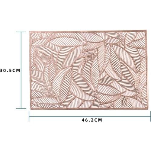 Heat Resistant Placemats Square Hollow Leaves Anti Skid Table Mat Cover Simple Home Decor Dinnerware Desktop Decoration