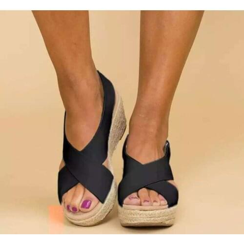 Wedges High Heels Shoes for Women Beach Sandals Summer Shoes 2020 Ladies Chaussures Femme Platform Sandals Plus Size