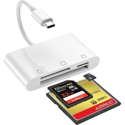 USB Type C Card Reader To SD TF USB Connection Smart Memory Card Reader Adapter for Macbook Pro Type-C Port