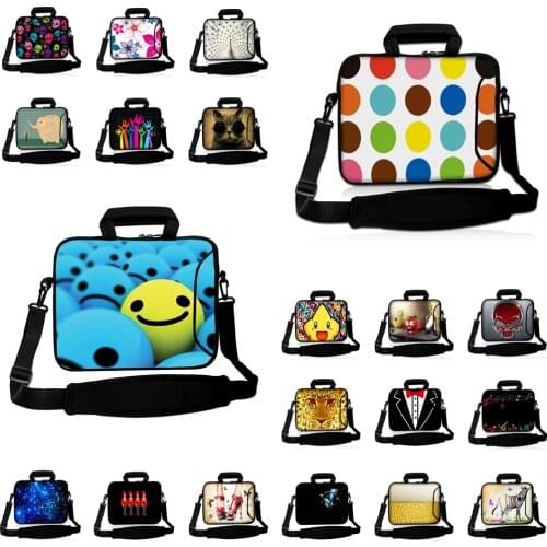 Print 2021 13.3 Laptop Bag 10 12 14 15.6 17-inch Notebook PC Case Waterproof Messenger Shoulder Bag with Strap Carry Handle Bag
