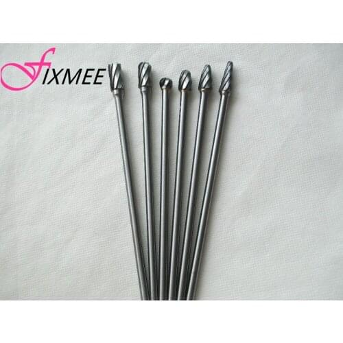 High Quality Efficiency 6 x 10MM 150mm Long Tungsten Carbide ALUMINUM CUT Rotary Burr Burs 6mm shaft Set Power Tools Drill Bit