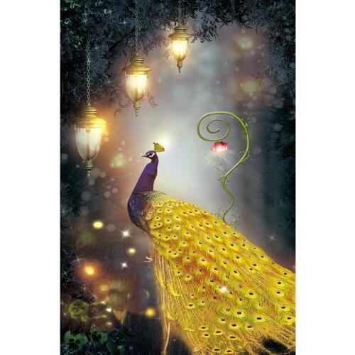 YIKEE diamond painting peacock,cross stitch diamond,diamond mosaic paintings Y591