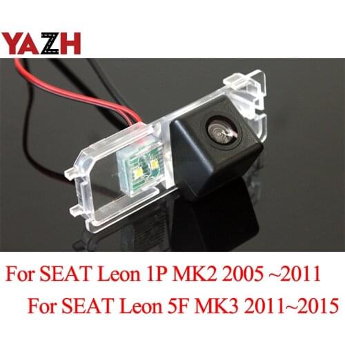 YAZH Rearview Parking Rear View Camera For SEAT Leon 1P MK2 5F MK3 2005 ~ 2015 HD CCD Car Reverse Backup Waterproof Night Vision
