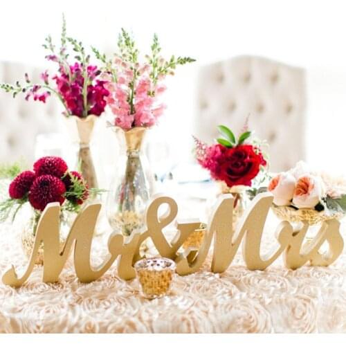 Mr and Mrs Sign for Wedding Sweetheart Table, Standing Mr and Mrs Letters,Thick Mr & Mrs Sign Set 3pcs/set