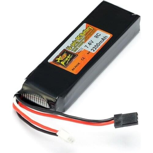 1pcs ZOP Power 7.4V 2200mAh 2S 8C Lipo Battery For Rc transmitter Li-poly Battery