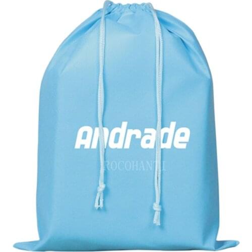 100X Dust Proof Reusable Drawstring Non-Woven Shoe Bag , Foldable Easy To Carry With Custom LOGO Printed