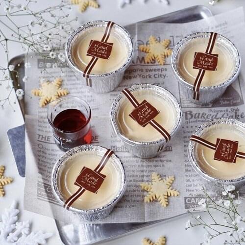 50pcs Net red heat resistant small cake pudding egg tart holder tin paper cup aluminum foil oven disposable dessert cup with lid