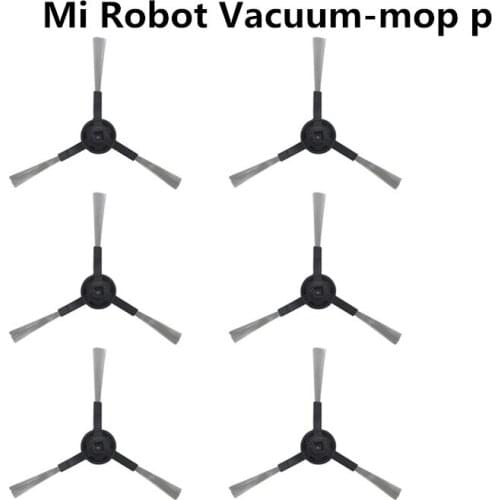 6pcs Washable Accessories Side bursh black For Mi Robot Vacuum-mop pro STYTJ02YM Robot Vacuum Cleaner Parts Kits