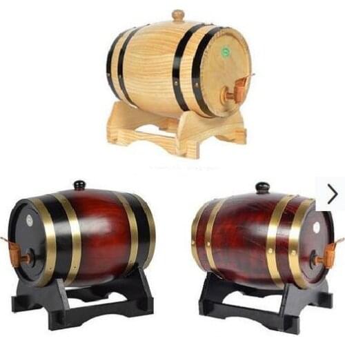 Oak Pine Wine Barrel Storage Special Barrel 1.5L 3L Storage Bucket Beer Casks For Beer Whiskey Rum Port Characteristics Bar Tool