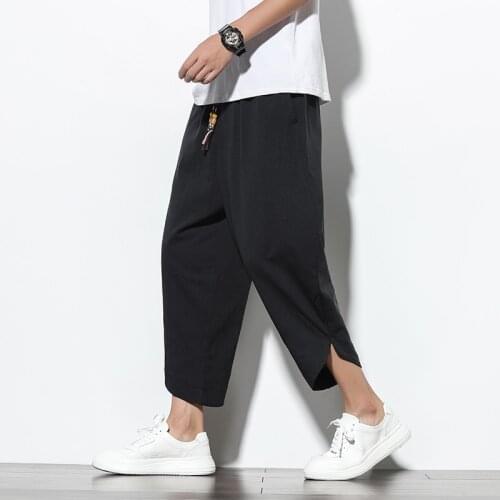 Baggy Cotton Linen Harem Pants Men Hip-hop Women Plus Size Wide Leg Trousers Casual Vintage Pants Pantalones Hombre Nice Pop