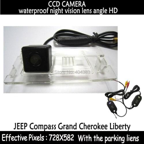 CCD HD car parking sensor rear view camera wifi 2.4 HGZ transmitter parking camera for JEEP Compass Grand Cherokee Liberty