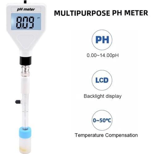 Digital PH Meter High Precision Water Quality Analyzer BNC Repalceable Probe ATC Cheese Meat Soil Cosmetics Acidimeter PH Tester