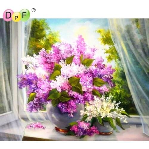 Floral 3D DIY Diamond Embroidery Painting Elegant lilacs Cross Stitch square Full Mosaic dill Crafts Kits Home Decor picture