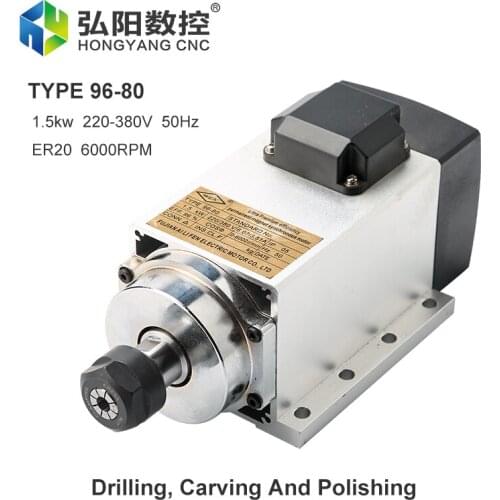 1.5KW Air-Cooled Permanent Magnet Electric Spindle Constant Power Motor Cutting Machine Drilling And Grinding For CNC router