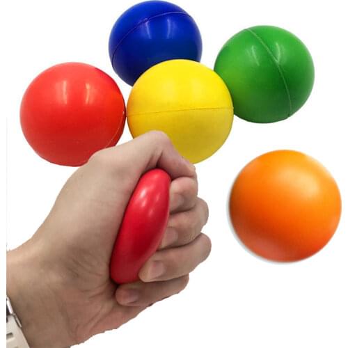 Hand Wrist Exercise PU Balls 6.3cm Sponge Foam Ball Squeeze Ball Relax Wrist relieve stress Portable Fitness Equipment Fitness