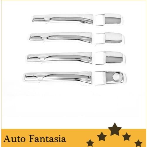 Flexible chrome trim Chrome Door Handle Cover with Keyless Access for Mitsubishi Pajero / Montero 00-06-Free Shipping